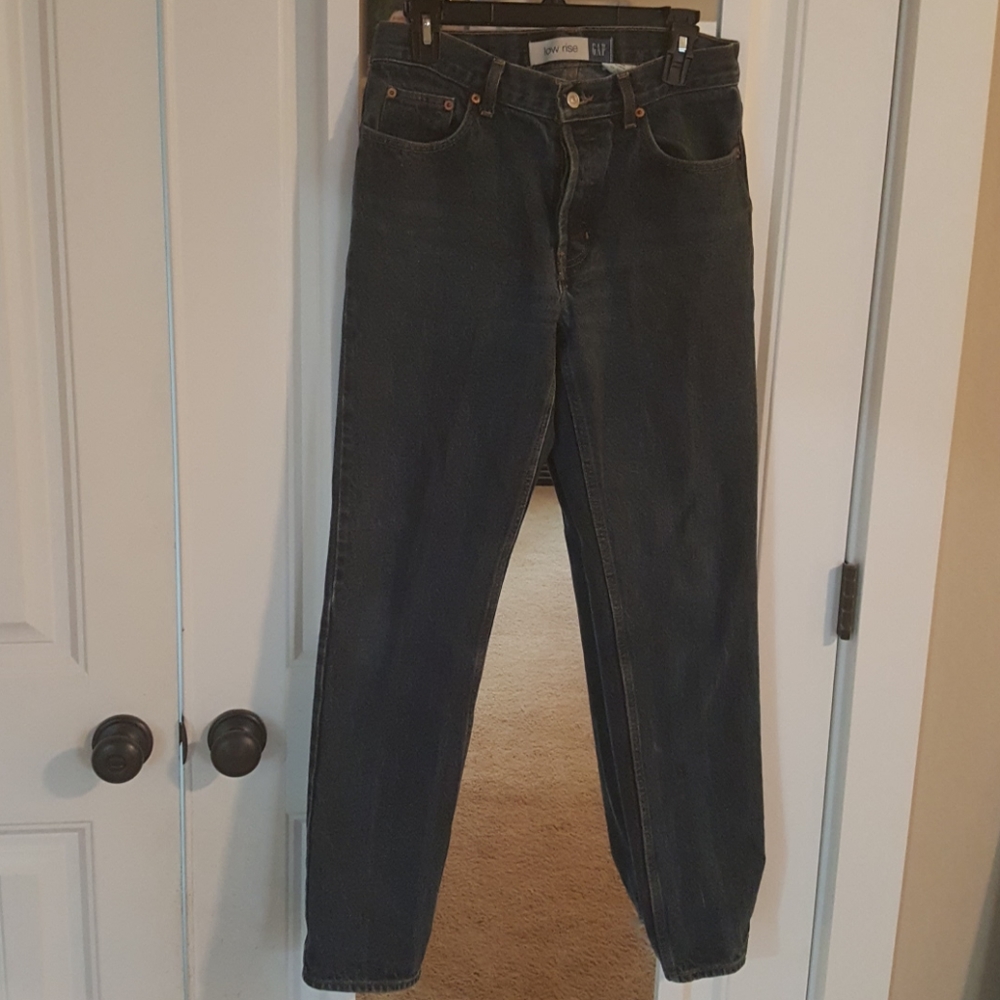 Button- fly low rise Gap jeans, size 8